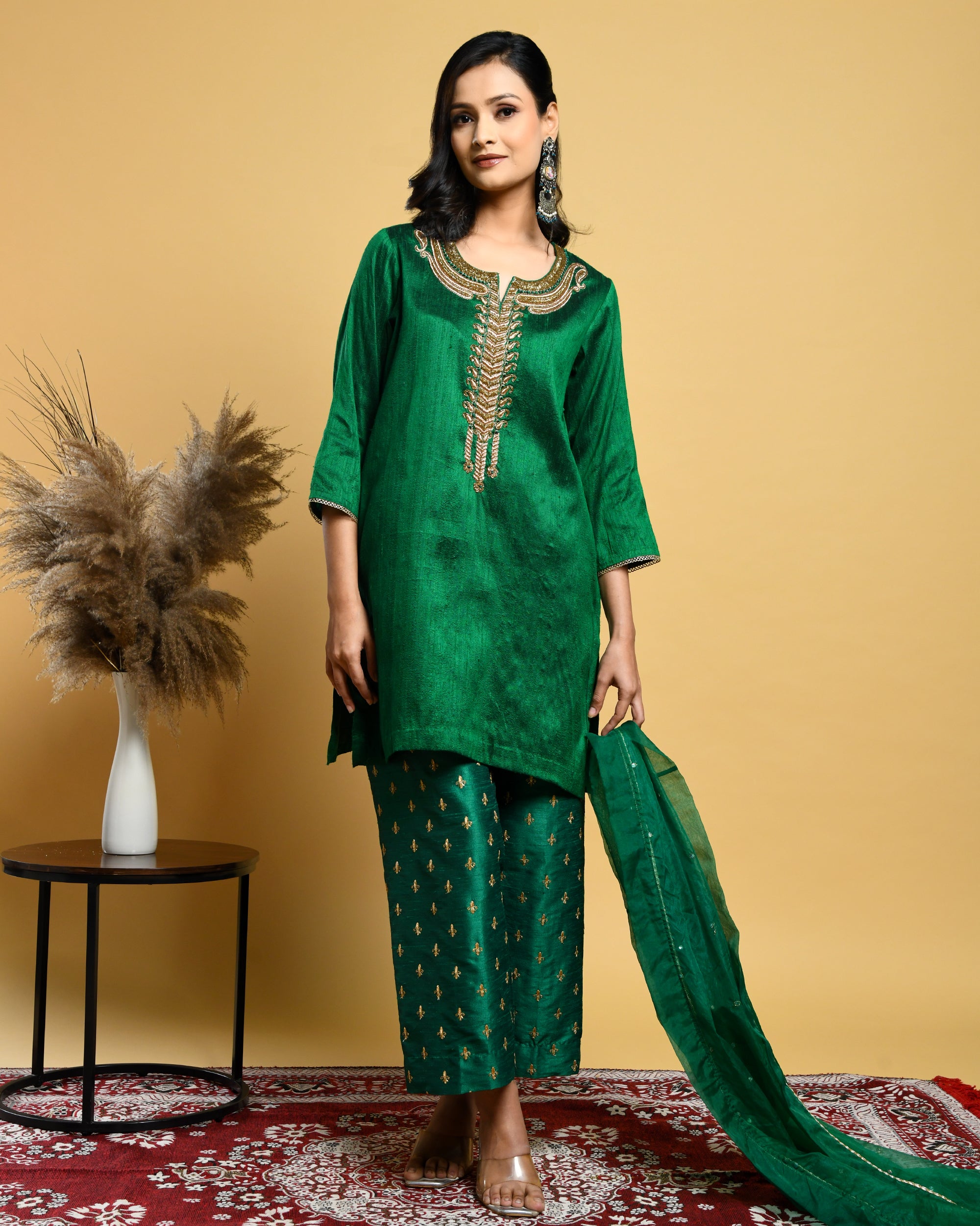 Green suit ( Three piece set )