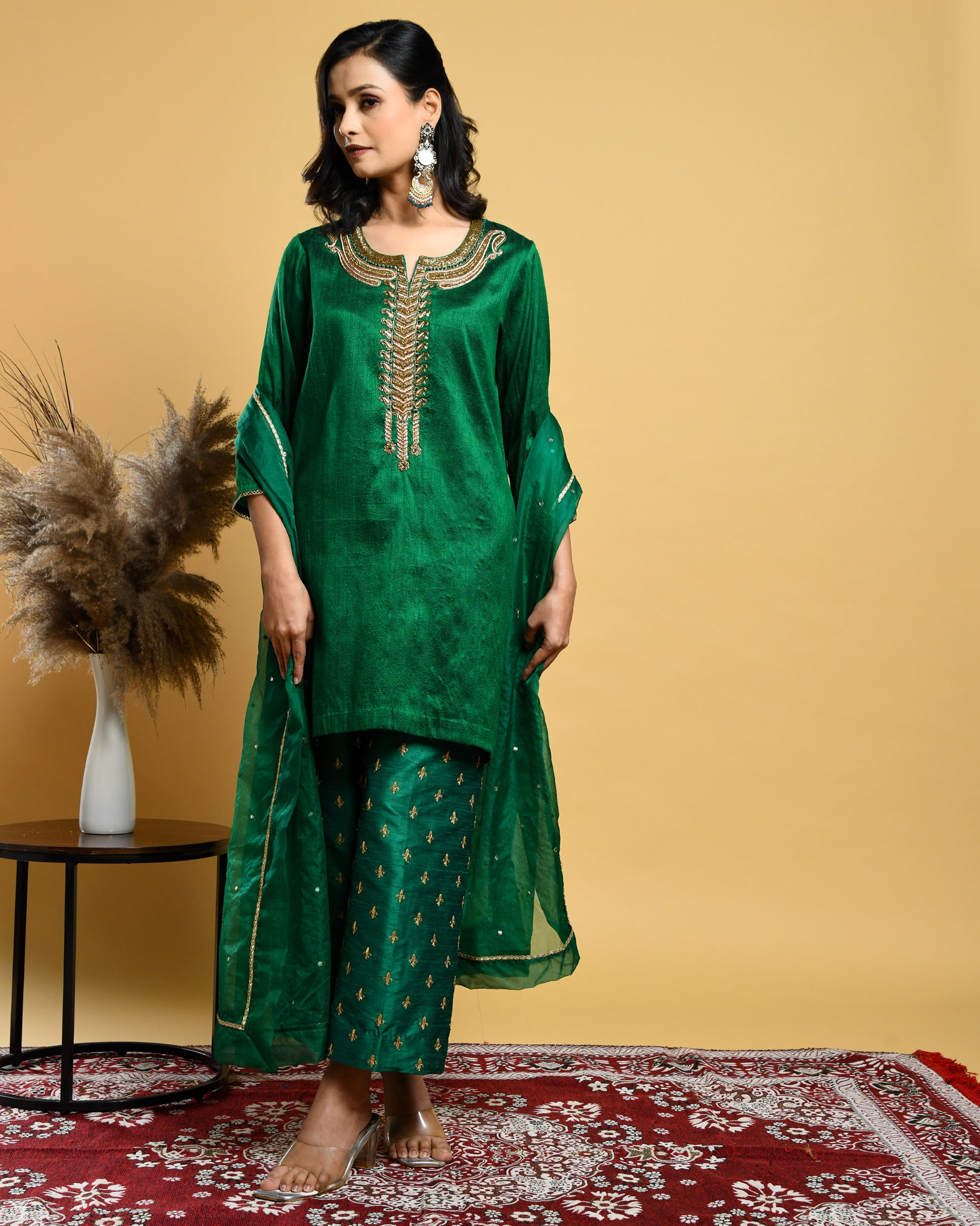 Green suit ( Three piece set )