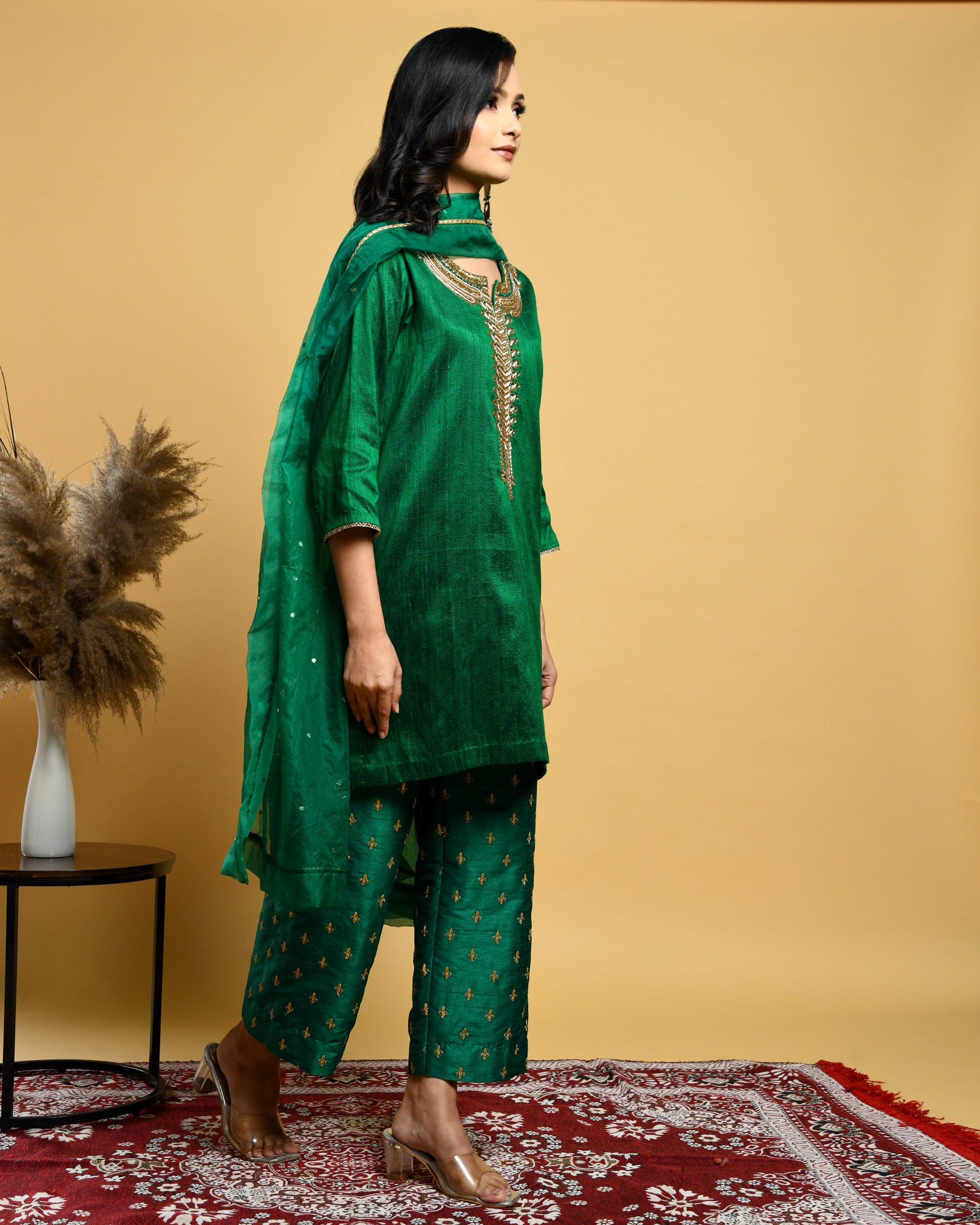 Green suit ( Three piece set )