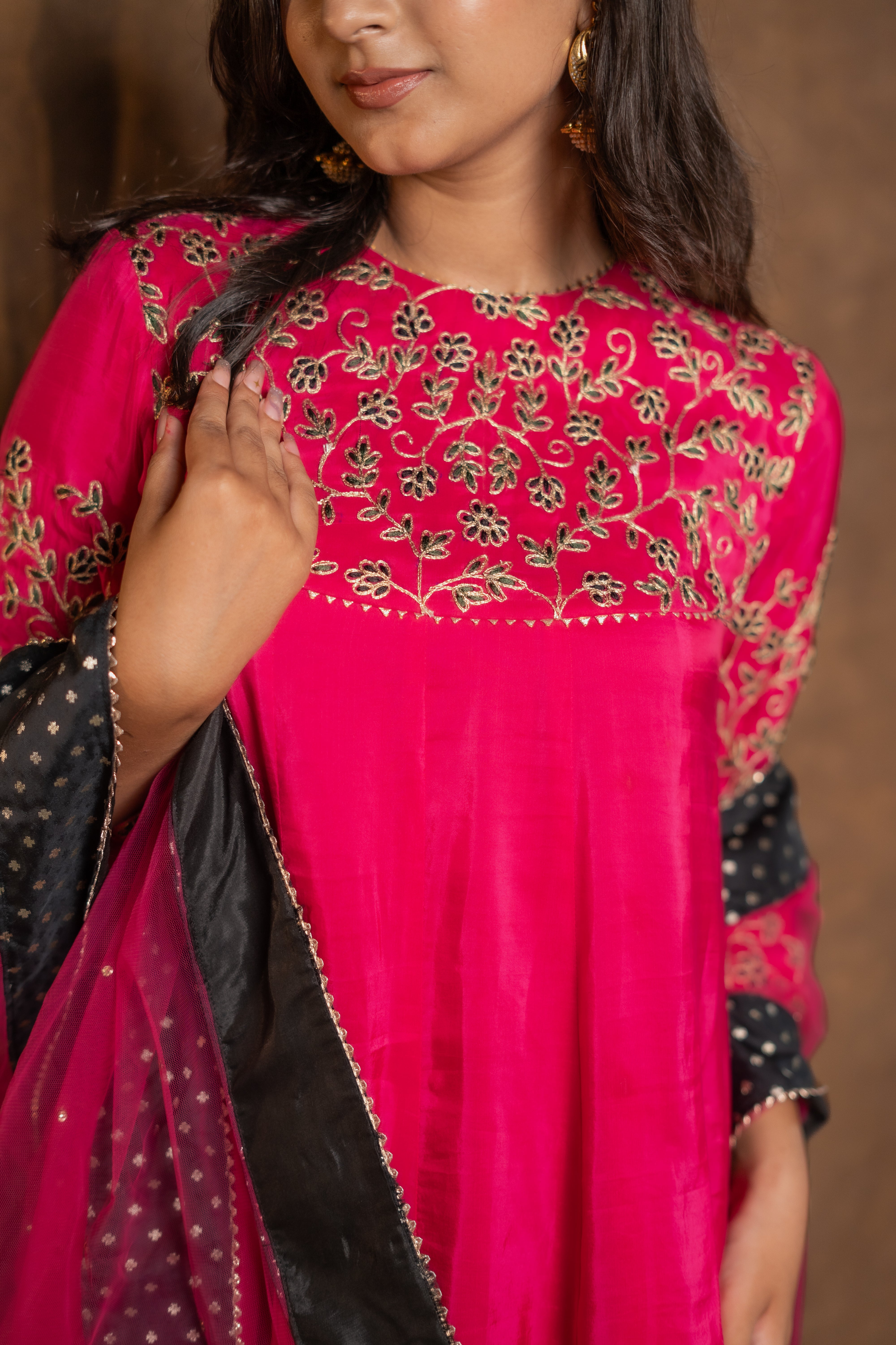 Pink Short Anarkali