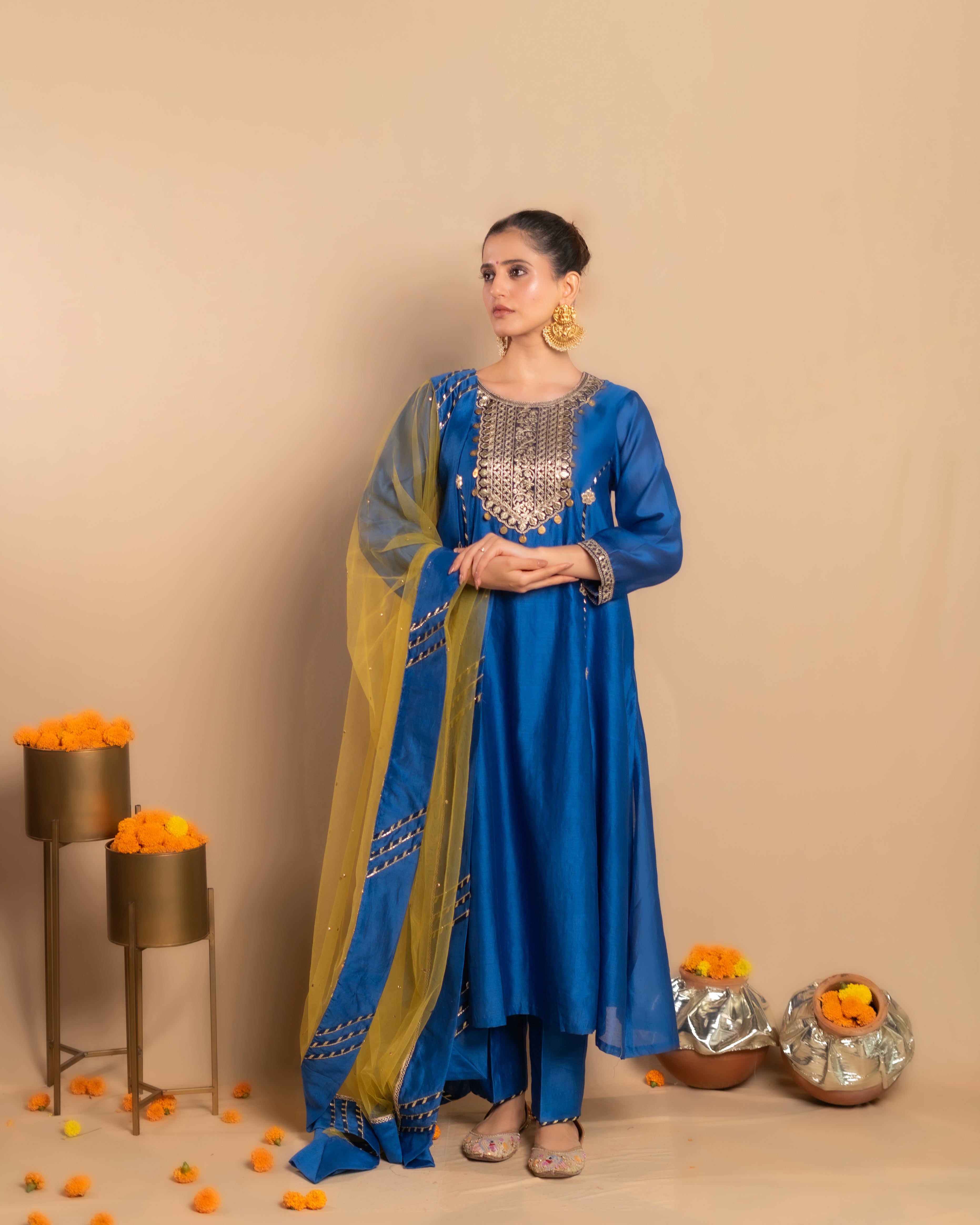 Blue Anarkali