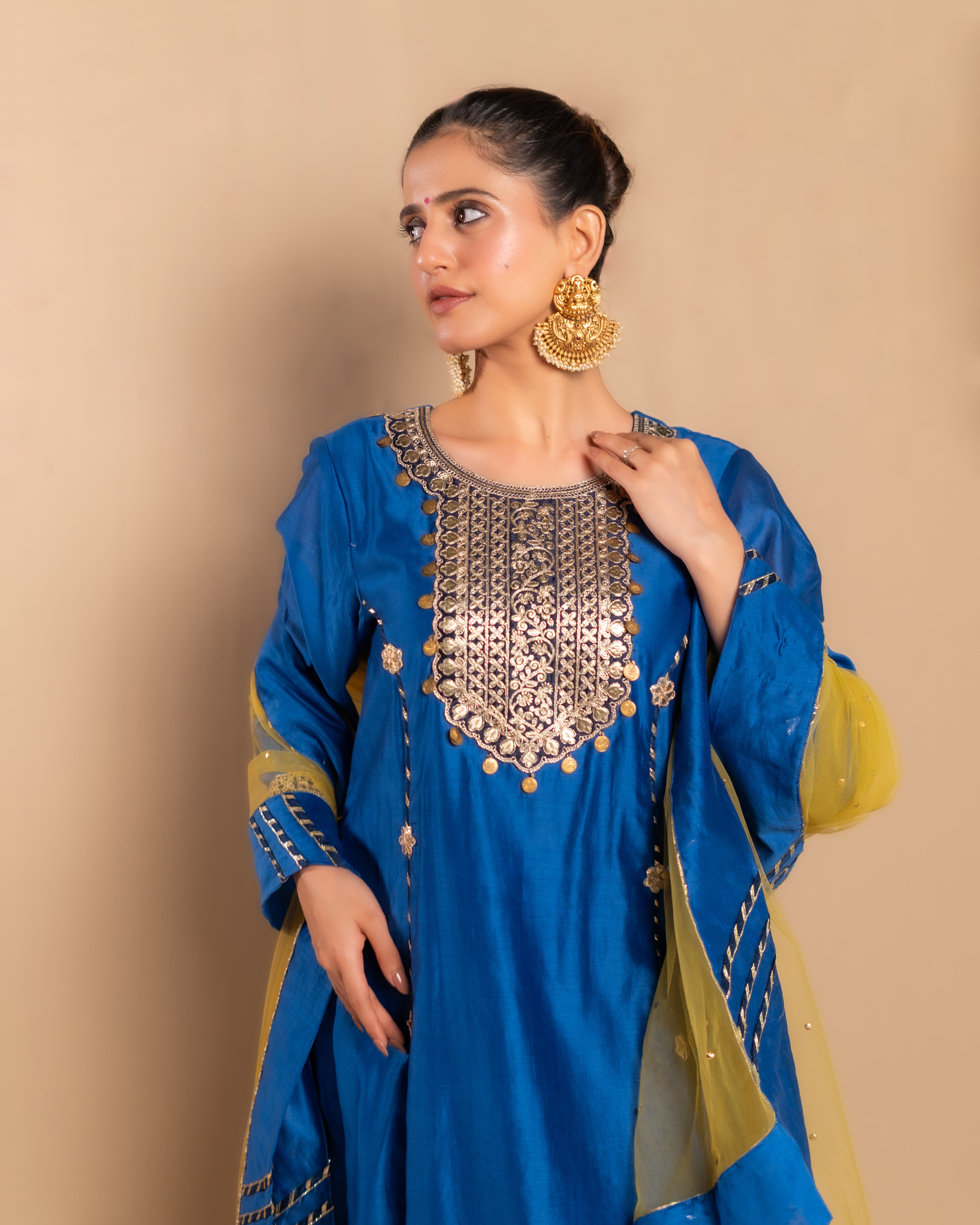 Blue Anarkali