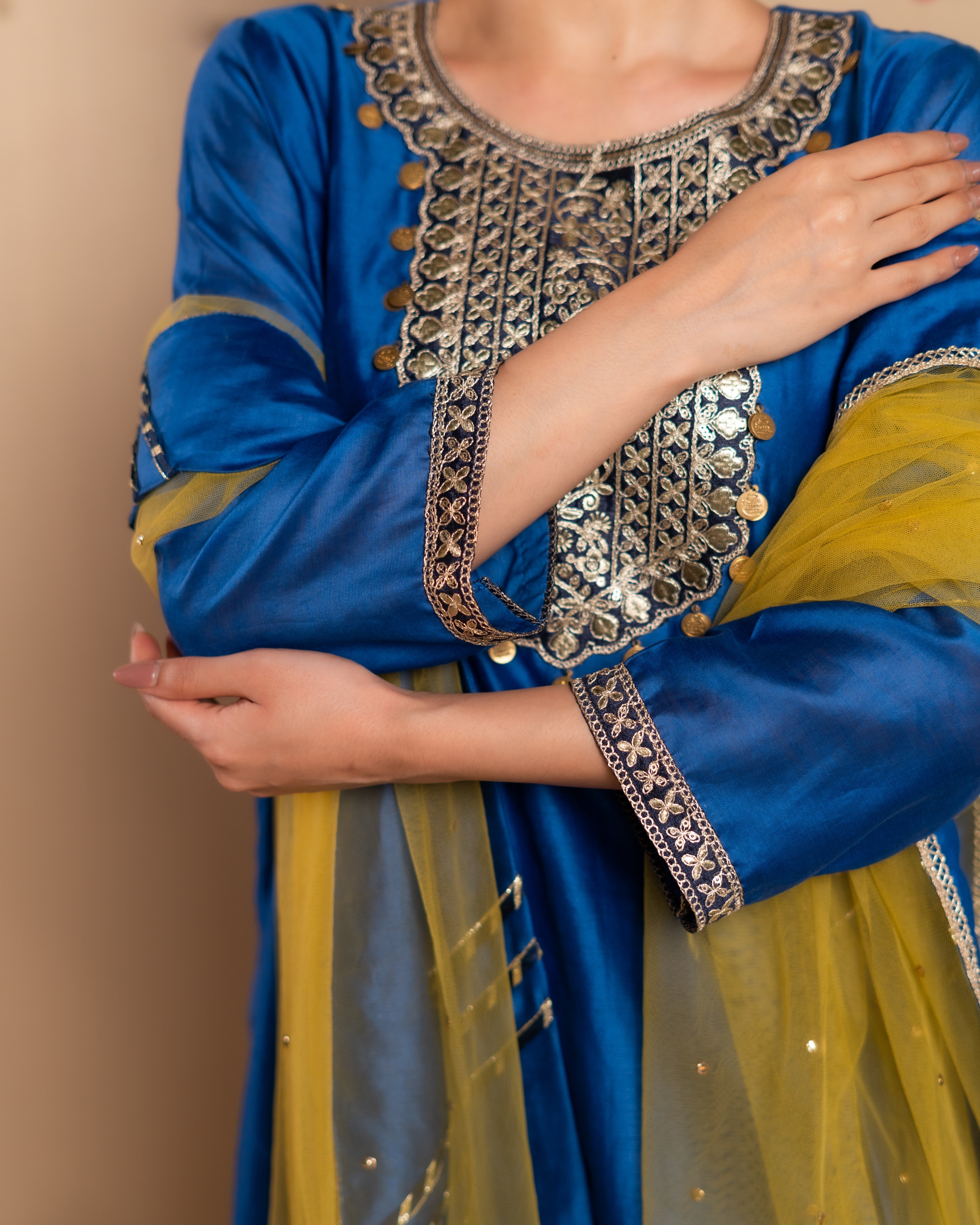 Blue Anarkali