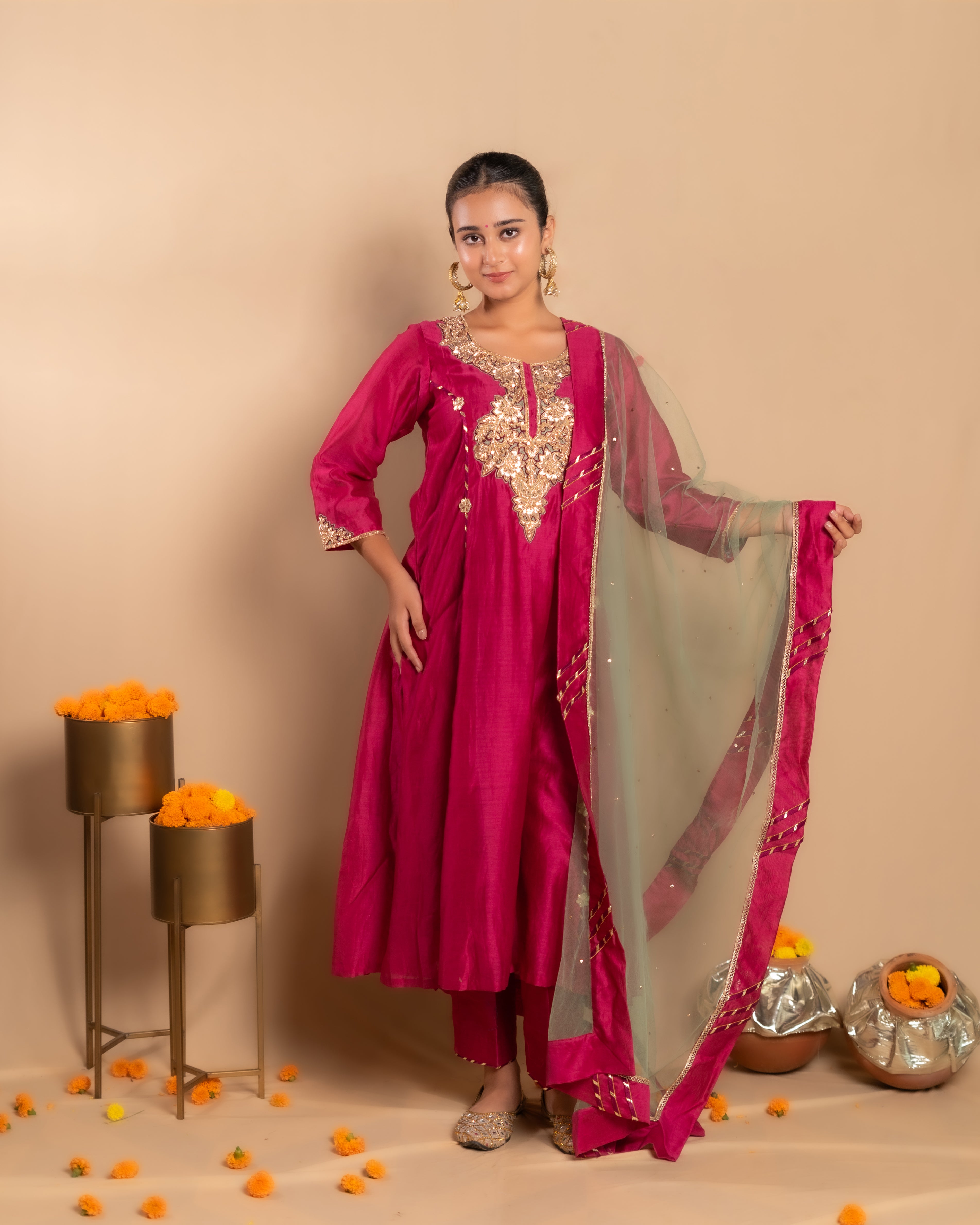 Hot pink ( Three piece Set)