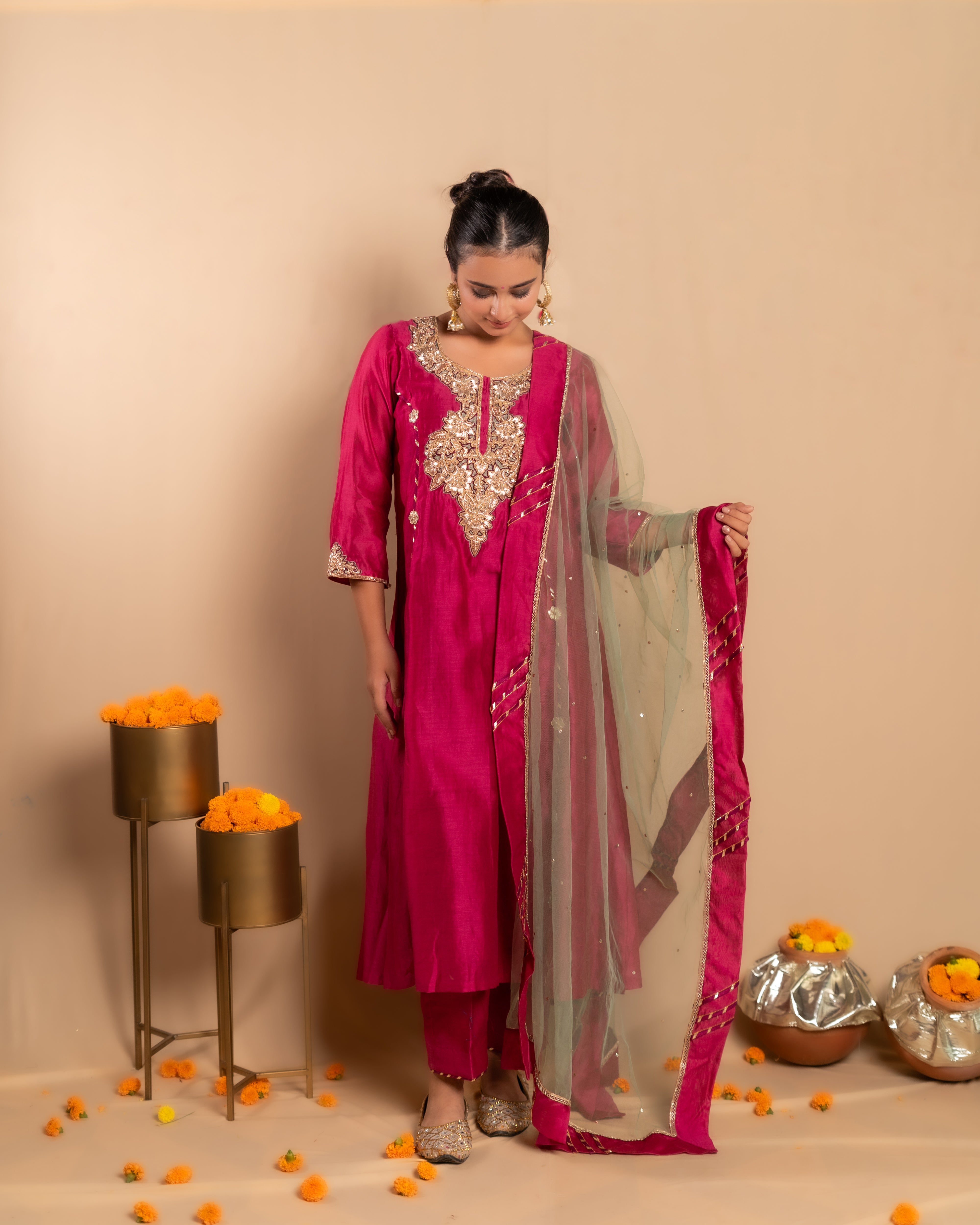 Hot pink ( Three piece Set)